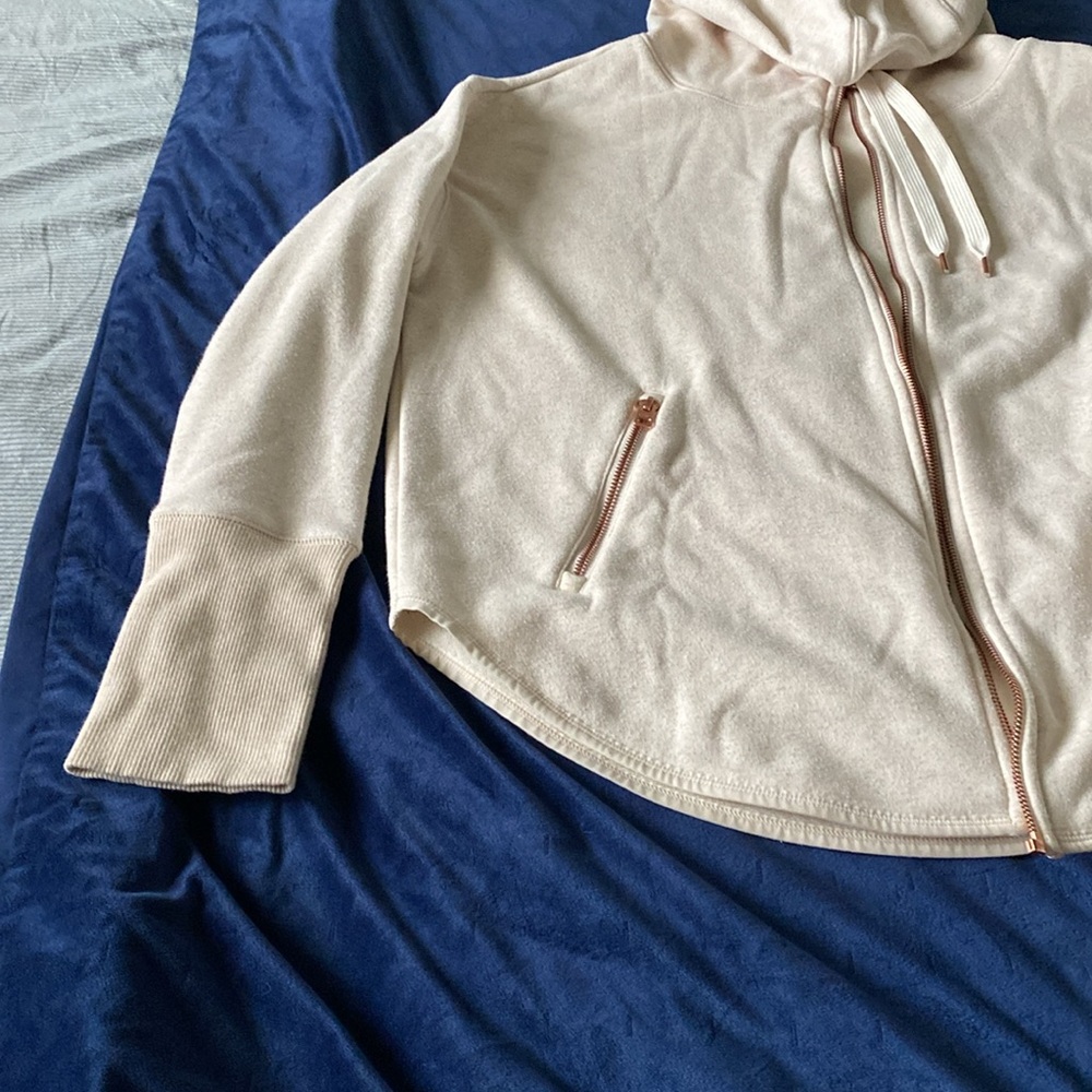 Athleta full zip terry lined hoodie